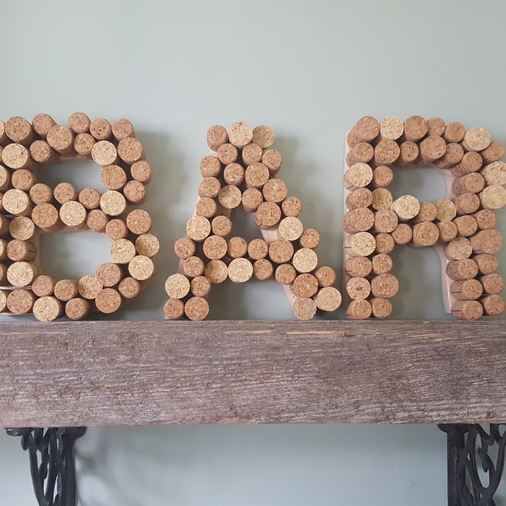 Cork bar sign